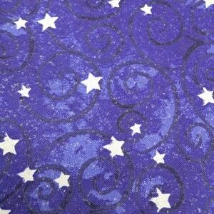 Joann Fabric  Purple Starry Swirls‎ Cotton Sewing Craft Material 20x14